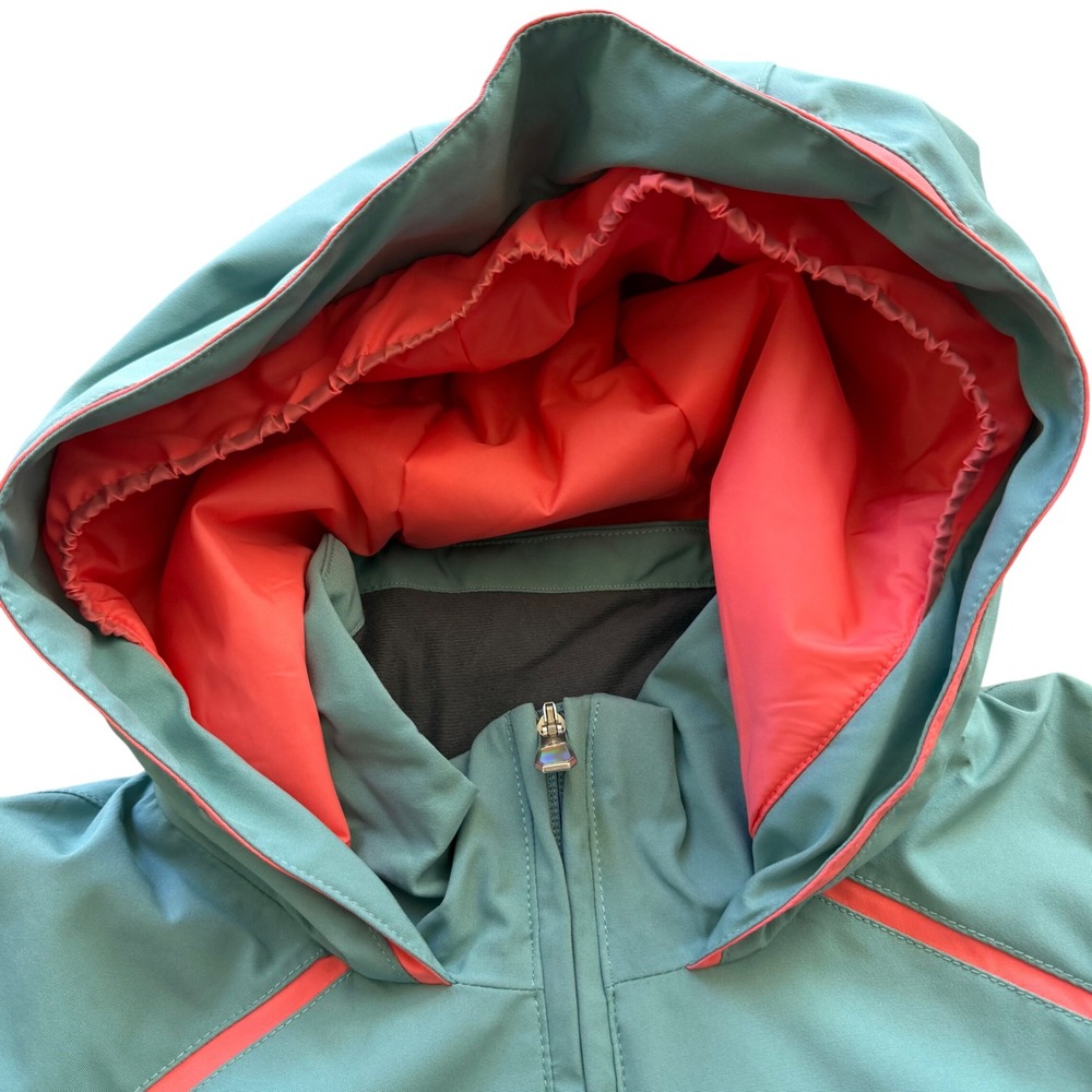 Spyder‎ Kids Insulated Ski Snowboard Jacket Teal Pink Hooded Winer Size 18 XS/S - Picture 5 of 14